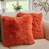 Cheer Collection Throw Pillows for Couch and Bed, Soft Shaggy