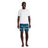 Lands' End Mens Short Sleeve Swim Tee Rash Guard White