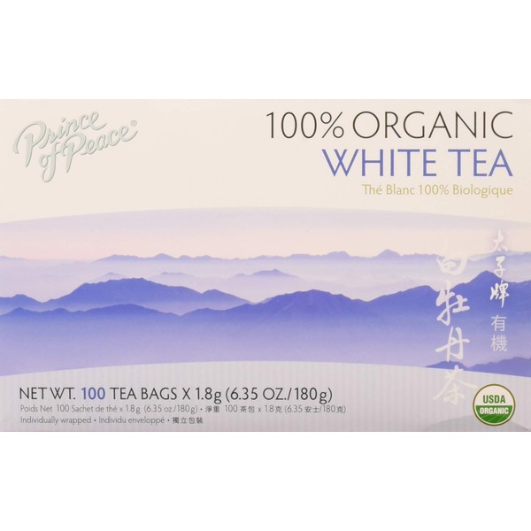 Prince of Peace Organic White Tea 100 Count, 6.35oz