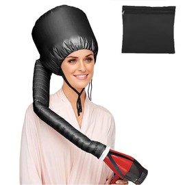 Accesorio Secador de Pelo con Capucha, Gorro para Secador de Pelo, Portátil y Seguro, se Usa con Secador de Pelo, Adecuado para Usar Mascarilla Capilar y Secar el Pelo, Accesorio Manos Libres, Negro
