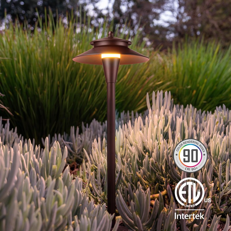 LEONLITE 5CCT Low Voltage Pathway Lights, 12-24V LED Landscape Path