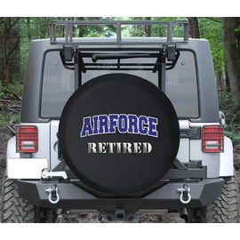 Caps Supply Spare Tire Cover Airforce Retired Veteran Military USAF Solider Camper Size 28 inch