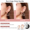 Jewlpire Rose Gold Hoop Earrings for Women, 20mm Rose Gold
