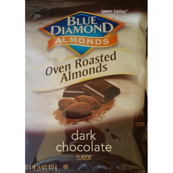Blue Diamond Oven Roasted Almonds, Dark Chocolate, 30-ounce bag