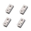 TopHomer 4PCS Glass Clip Strike Plate Magnetic Rectangular Glass Clamp