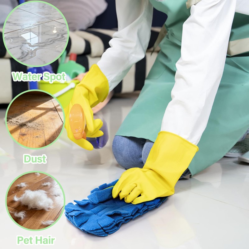 WRINGKIT 15 Pieces Reusable Duster Refill, 360° Heavy Duty Fleece