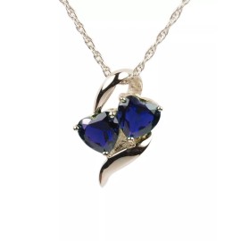 Memorial Heart Urn ash jewelry sterling Silver 925 with blue stones
