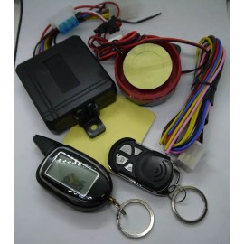 Sykik SRT208 Anti-theft Motorcycle Alarm System Key Fob Remote Start & Shut Off