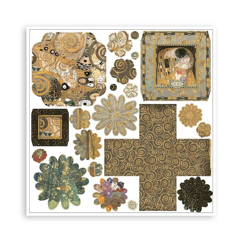Stamperia International Pop Up Kit-Klimt-Explosion Box, Various, 10x15 cm