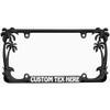 Seas The Day Palm Tree Design Chrome Metal Auto License