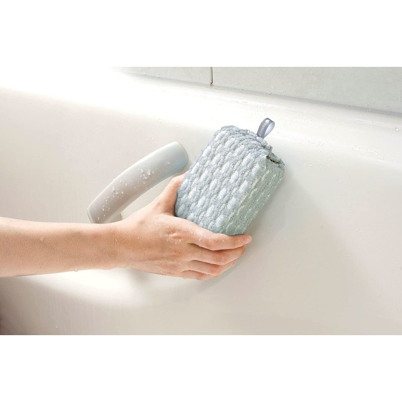 Mameen BS-235 Bath Sponge, Gray, Width 3.1 x Depth 2.0