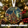 Liberty Christmas Glass Christmas Ornament 2026, America 250th Anniversary