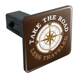 Take The Road Less Traveled Compass Tow Trailer Hitch Cover Plug Insert 1 1/4 inch (1.25")