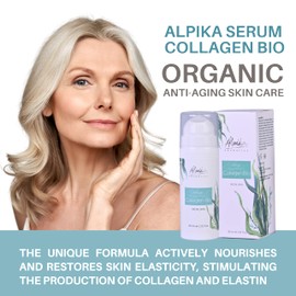 Serum Collagen - Vegan Face Serum for Dry Skin - Sea Collagen Serum for Skin Elasticity - Hyaluronic Acid Serum - Anti-Ageing Serum for Face with 99% Natural Ingredients (30 ml)