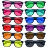SUNOVELTIES Dozen Pack Retro Black Frame Sunglasses Classic Tinted Lenses