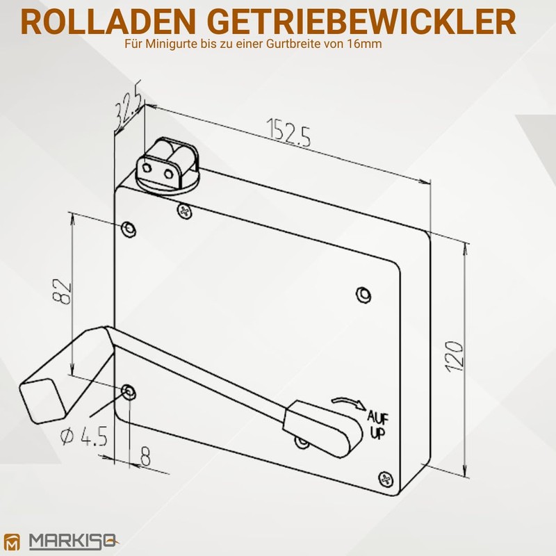 Stahl Roller Shutter Gear Winder 16 mm, Plastic, Winder, Roller