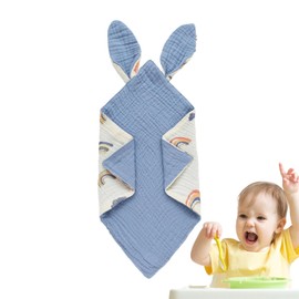 EUBEISAQI Baby Burp for Comfort,12X12Inches Baby Bandana Cotton Baby Burp - Rabbit Ears Absorbent Double Layer Burp Towel Soft Baby Bibs for Toddler