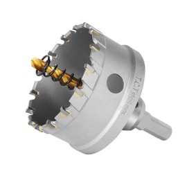 AOKAIMIAR 2-1/2 Inch Carbide Hole Saw with Titanium Plated Center Drill Bit, Heavy Duty TCT Hole Saw Metal Hole Cutter for Stainless Steel Iron Copper Brass Aluminum Alloy