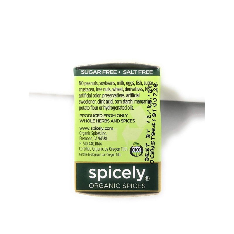 Spicely Organic Coriander Powder 0.45 Ounce ecoBox Certified Gluten Free