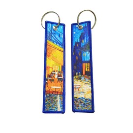 VGQ 2 Pcs JDM Motorcycle Jet Tag Keychain Double Sided Key Tags for Scooters Car Cool Key Chains RingYH-2