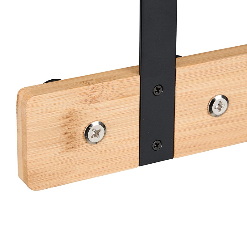 Relaxdays Door Coat Rack 4 Hooks Hook Rack for 2