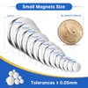 GOOZADA 100Pcs Tiny Cylinder Fridge Magnets, 5x2 mm Small Round
