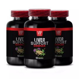 Detoxify LIVER SUPPORT COMPLEX - Liver Renewal Blend - Detox Bilberry 3 Bottle