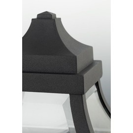 Progress Lighting Endorse LED Collection 1-Light Clear Glass New Traditional Outdoor Small Wall Lantern Light Textured Black