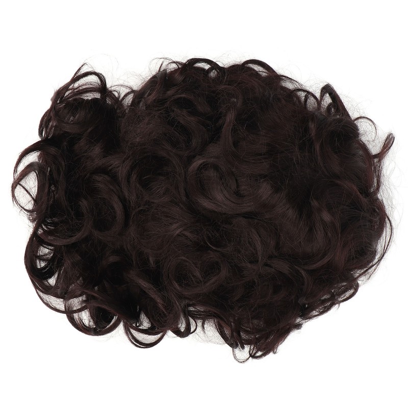 Men Short Black Wigs Soft Texture Breathable Adjust Net Firmly