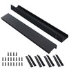 AMANDELIZABE 9 Pcs Black Furniture Knobs Hidden Handles for Cupboard