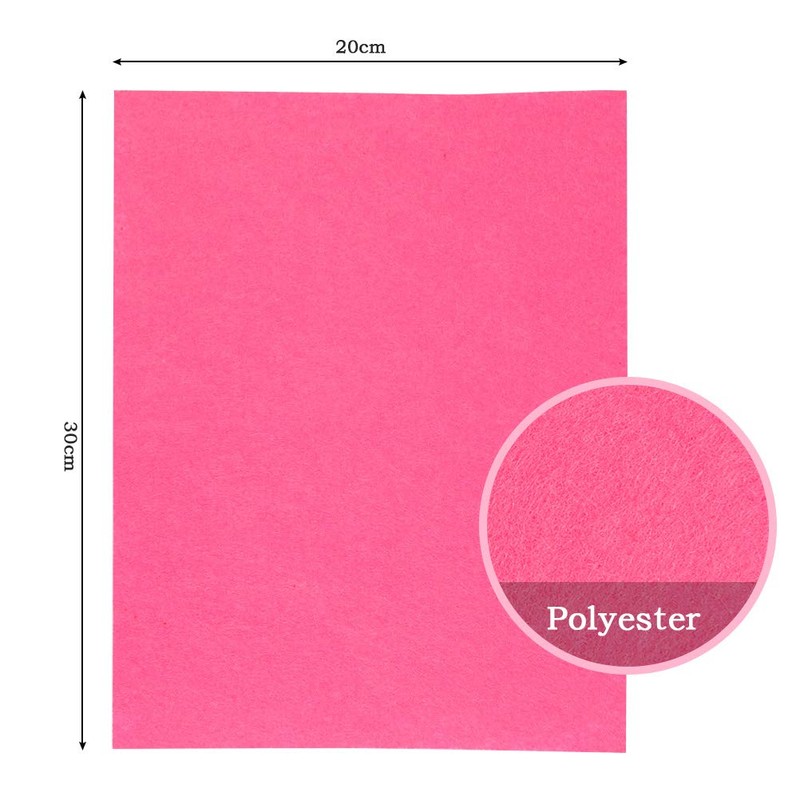 TIMESETL 50pcs Coloured Felt Fabric Craft Felt for Sewing, 20