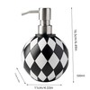 Black and White Soap Dispenser with Rust Proof Pump, Refillable
