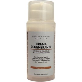 Nuestra Tierra Cosm?tica Crema Regenerante con Baba de Caracol, Alanto?na Vegetal, Consuelda, Col?geno Vegano, Karit?, Napca y Amino?cidos, 100ml, Hidratante