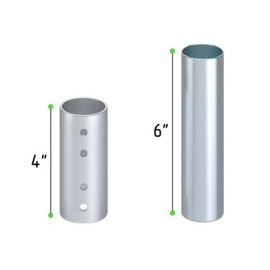 Express KitchQuip 6" Adjustable Metal Table Leg Extensions [4 Pack] – Heavy Duty Threaded Leg Risers for Stainless Steel Prep Tables, Workbenches & Utility Stations