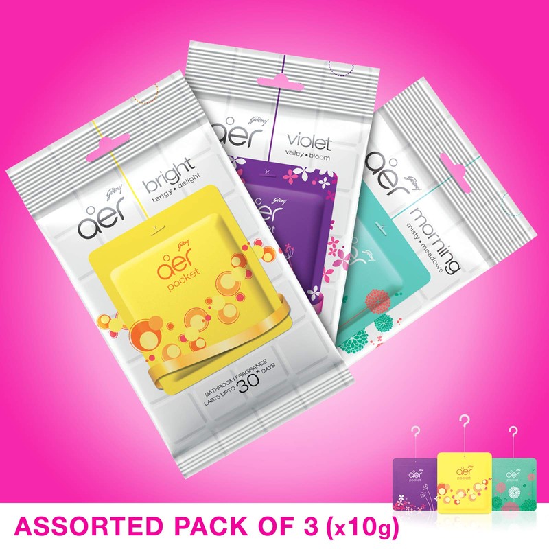 Godrej aer Pocket - Bathroom Fragrances - 3 x 10