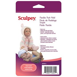 Polyform APM-72 Sculpey Flexible Push Mold, Infant Doll