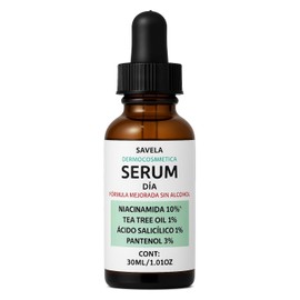 SERUM FACIAL, SUERO, NIACINAMIDA 10%, AC. SALICILICO 1%, TEA TREE OIL 1%, PANTENOL 3%, HIDRATANTE, LIMPIADOR, REGULA TONO PIEL, ALOE VERA, CUTIS GRASO O MIXTO