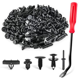 GOOACC 151PCS Bumper Retainer Fender Clips with Fastener Remover Grille Fastener Push-Type Plastic Rivets Compatible with 2007-2024 Jeep Wrangler 2005-2010 Grand Cherokee 2002-2010 Liberty KJ KK