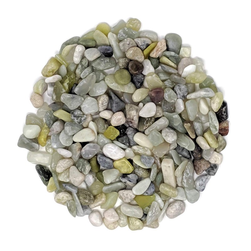 Natural Decorative Polished Jade Pebbles 3/8" Gravel Size (5-lb Bag)