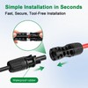 Solar Extension Cable 8AWG 50FT 2-Pack (Red + Black), PV