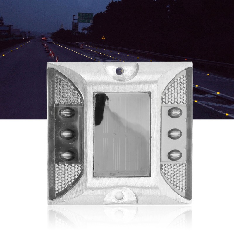 Solar Deck Light 6LED Solar Powered Driveway Light Highway Double