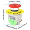 DKARDU 4PCS Emergency Stop Push Button Switch Latching 22mm Mounting