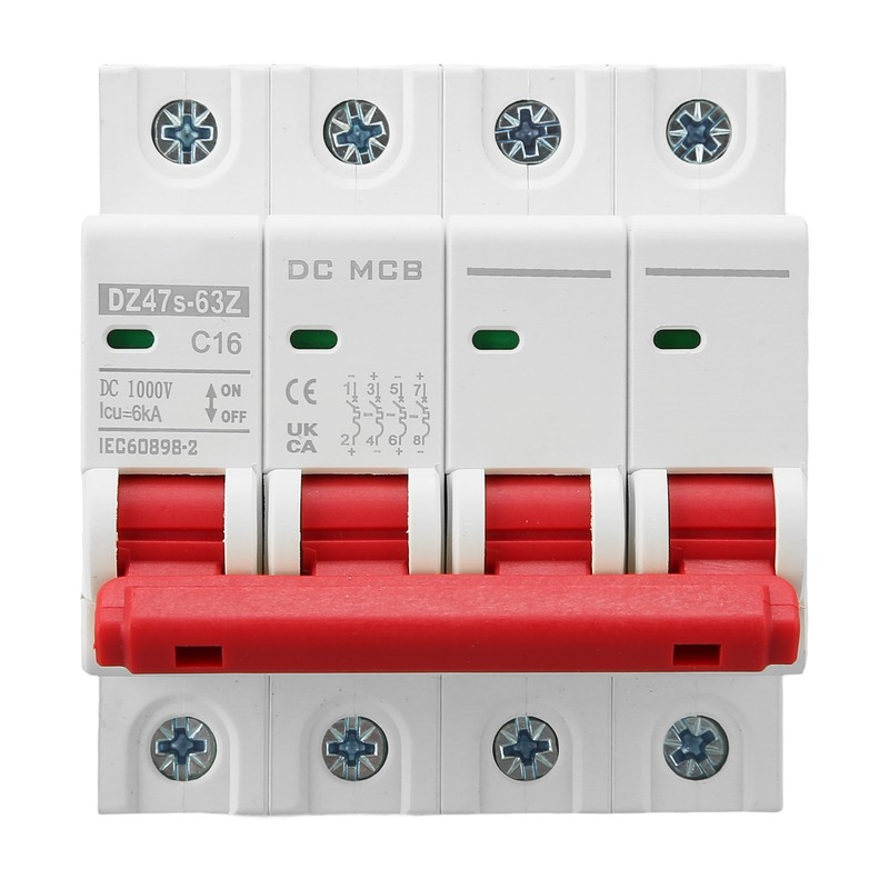 DC Miniature Circuit Breaker 4P Solar PV System 16A DIN