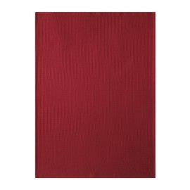 Coucke French Cotton Jacquard and Honeycomb Weave Towel, Douceur Rouge, 20-Inches by 30-Inches, Red, 100% Organic Cotton