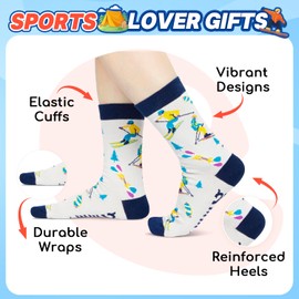 Zmart Skiing Gifts for Men Women - Ski Socks Womens Mens, Snowboarding Youth Socks, Gifts for Skiers