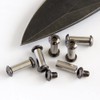 10pcs Knife Handle Bolt Rivets Scale Screw Fastener Nut Round