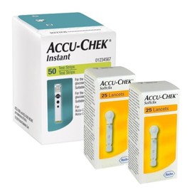 Kit De 50 Tiras Reactivas Accu-chek Instant Con 50 Lancetas