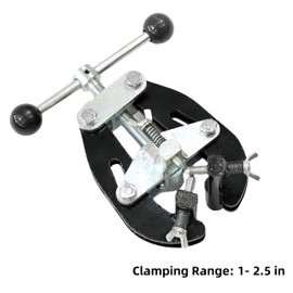 1-2.5 Inch Pipe Clamp, High Strength Steel Pipe Welding Clamp, Portable Pipe Alignment Clamp Tools with Quick Acting Screws for Pipe Fitting Welding (Black)