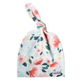 Copper Pearl Baby Beanie Hat Top Knot Stretchy Soft Leilani