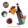 Mloarts Curious Rooster Chicken Wine Bottle Holder, Decorative Wine Holder